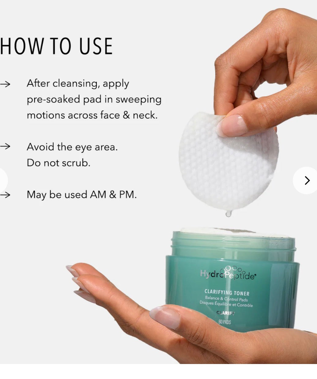 CLARIFYING TONER PADS Balance & Control Pads